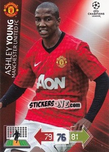 Sticker Ashley Young - UEFA Champions League 2012-2013. Adrenalyn XL - Panini