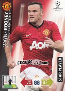 Sticker Wayne Rooney - UEFA Champions League 2012-2013. Adrenalyn XL n. 148 - Panini