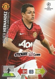 Sticker Javier Hernandez - UEFA Champions League 2012-2013. Adrenalyn XL - Panini