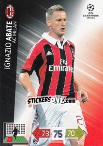 Sticker Ignazio Abate - UEFA Champions League 2012-2013. Adrenalyn XL - Panini