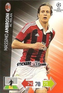 Sticker Massimo Ambrosini - UEFA Champions League 2012-2013. Adrenalyn XL n. 155 - Panini