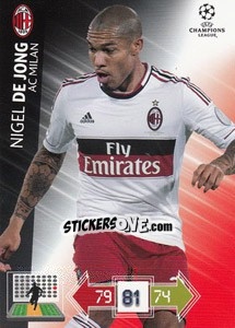 Sticker Nigel de Jong - UEFA Champions League 2012-2013. Adrenalyn XL n. 158 - Panini