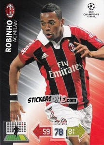 Sticker Robinho - UEFA Champions League 2012-2013. Adrenalyn XL n. 161 - Panini