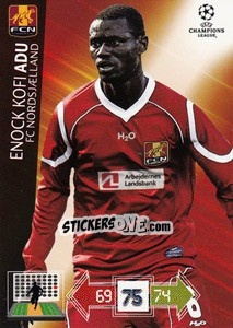 Sticker Enock Kofi Adu - UEFA Champions League 2012-2013. Adrenalyn XL - Panini