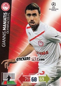 Sticker Giannis Maniatis - UEFA Champions League 2012-2013. Adrenalyn XL n. 185 - Panini