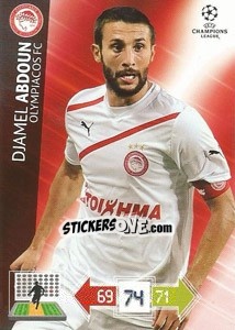 Sticker Djamel Abdoun - UEFA Champions League 2012-2013. Adrenalyn XL - Panini