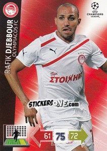 Sticker Rafik Djebbour - UEFA Champions League 2012-2013. Adrenalyn XL n. 191 - Panini