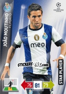 Figurina João Moutinho - UEFA Champions League 2012-2013. Adrenalyn XL - Panini