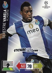 Sticker Silvestre Varela - UEFA Champions League 2012-2013. Adrenalyn XL n. 202 - Panini