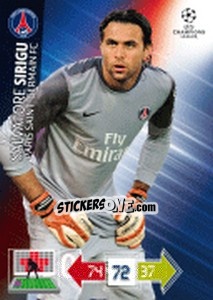 Figurina Salvatore Sirigu - UEFA Champions League 2012-2013. Adrenalyn XL - Panini