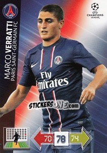 Sticker Marco Verratti - UEFA Champions League 2012-2013. Adrenalyn XL n. 209 - Panini