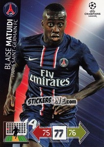 Sticker Blaise Matuidi - UEFA Champions League 2012-2013. Adrenalyn XL n. 212 - Panini