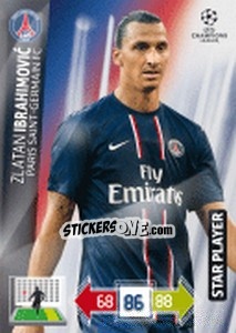 Sticker Zlatan Ibrahimovic - UEFA Champions League 2012-2013. Adrenalyn XL n. 216 - Panini
