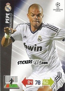 Sticker Pepe - UEFA Champions League 2012-2013. Adrenalyn XL - Panini