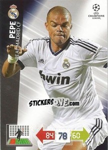 Cromo Pepe - UEFA Champions League 2012-2013. Adrenalyn XL - Panini