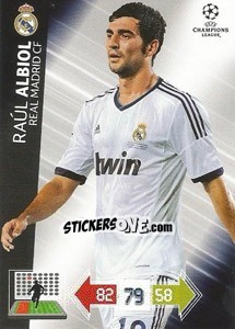 Cromo Raúl Albiol - UEFA Champions League 2012-2013. Adrenalyn XL - Panini