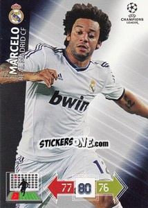 Sticker Marcelo - UEFA Champions League 2012-2013. Adrenalyn XL n. 222 - Panini