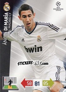 Sticker Ángel Di María - UEFA Champions League 2012-2013. Adrenalyn XL n. 226 - Panini