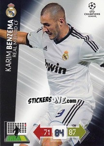 Sticker Karim Benzema - UEFA Champions League 2012-2013. Adrenalyn XL n. 232 - Panini