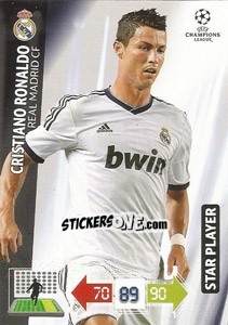 Sticker Cristiano Ronaldo - UEFA Champions League 2012-2013. Adrenalyn XL n. 233 - Panini