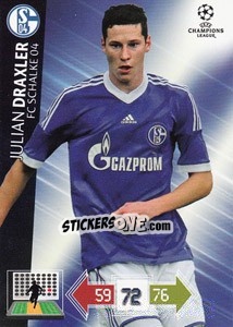 Sticker Julian Draxler - UEFA Champions League 2012-2013. Adrenalyn XL n. 243 - Panini
