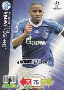 Figurina Jefferson Farfán - UEFA Champions League 2012-2013. Adrenalyn XL - Panini