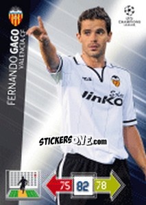 Cromo Fernando Gago - UEFA Champions League 2012-2013. Adrenalyn XL - Panini