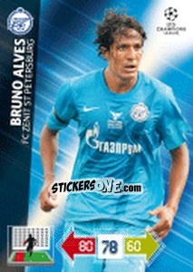 Sticker Bruno Alves - UEFA Champions League 2012-2013. Adrenalyn XL n. 266 - Panini