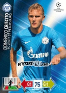 Sticker Domenico Criscito - UEFA Champions League 2012-2013. Adrenalyn XL - Panini