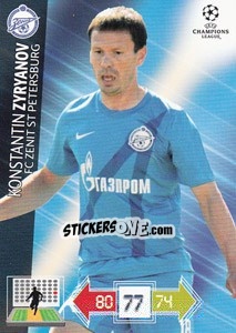 Cromo Konstantin Zyryanov - UEFA Champions League 2012-2013. Adrenalyn XL - Panini