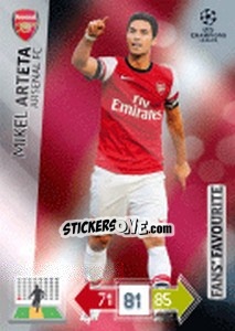 Sticker Mikel Arteta - UEFA Champions League 2012-2013. Adrenalyn XL n. 297 - Panini