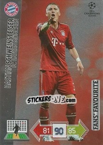 Sticker Bastian Schweinsteiger - UEFA Champions League 2012-2013. Adrenalyn XL - Panini