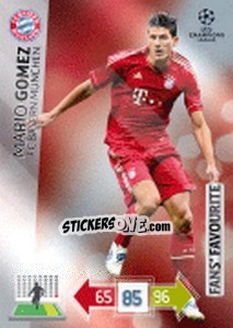 Sticker Mario Gomez - UEFA Champions League 2012-2013. Adrenalyn XL n. 301 - Panini