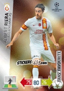 Sticker Albert Riera - UEFA Champions League 2012-2013. Adrenalyn XL n. 306 - Panini
