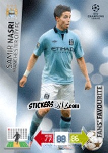 Sticker Samir Nasri - UEFA Champions League 2012-2013. Adrenalyn XL n. 308 - Panini