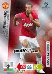 Sticker Rio Ferdinand - UEFA Champions League 2012-2013. Adrenalyn XL n. 309 - Panini