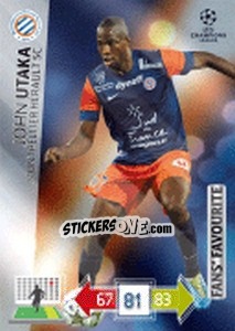 Sticker John Utaka - UEFA Champions League 2012-2013. Adrenalyn XL n. 313 - Panini