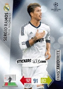 Sticker Sergio Ramos - UEFA Champions League 2012-2013. Adrenalyn XL - Panini