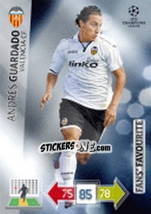 Sticker Andrés Guardado - UEFA Champions League 2012-2013. Adrenalyn XL n. 323 - Panini