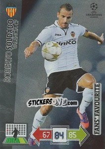 Sticker Roberto Soldado - UEFA Champions League 2012-2013. Adrenalyn XL n. 324 - Panini