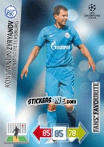 Figurina Konstantin Zyryanov - UEFA Champions League 2012-2013. Adrenalyn XL - Panini