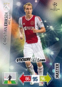 Sticker Christian Eriksen - UEFA Champions League 2012-2013. Adrenalyn XL n. 326 - Panini