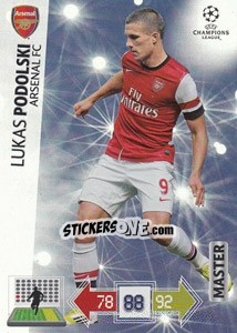 Sticker Lukas Podolski - UEFA Champions League 2012-2013. Adrenalyn XL n. 327 - Panini