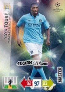 Sticker Yaya Touré - UEFA Champions League 2012-2013. Adrenalyn XL n. 335 - Panini