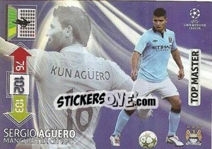 Sticker Sergio Agüero - UEFA Champions League 2012-2013. Adrenalyn XL n. 349 - Panini