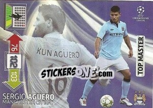 Figurina Sergio Agüero - UEFA Champions League 2012-2013. Adrenalyn XL - Panini