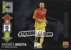 Cromo Andres Iniesta - UEFA Champions League 2012-2013. Adrenalyn XL - Panini