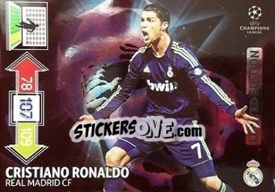 Sticker Cristiano Ronaldo - UEFA Champions League 2012-2013. Adrenalyn XL - Panini