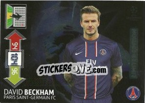 Cromo David Beckham - UEFA Champions League 2012-2013. Adrenalyn XL - Panini