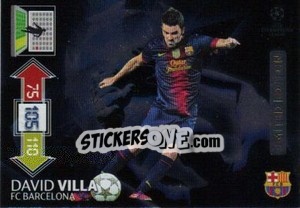 Sticker David Villa - UEFA Champions League 2012-2013. Adrenalyn XL n. LE-DV - Panini